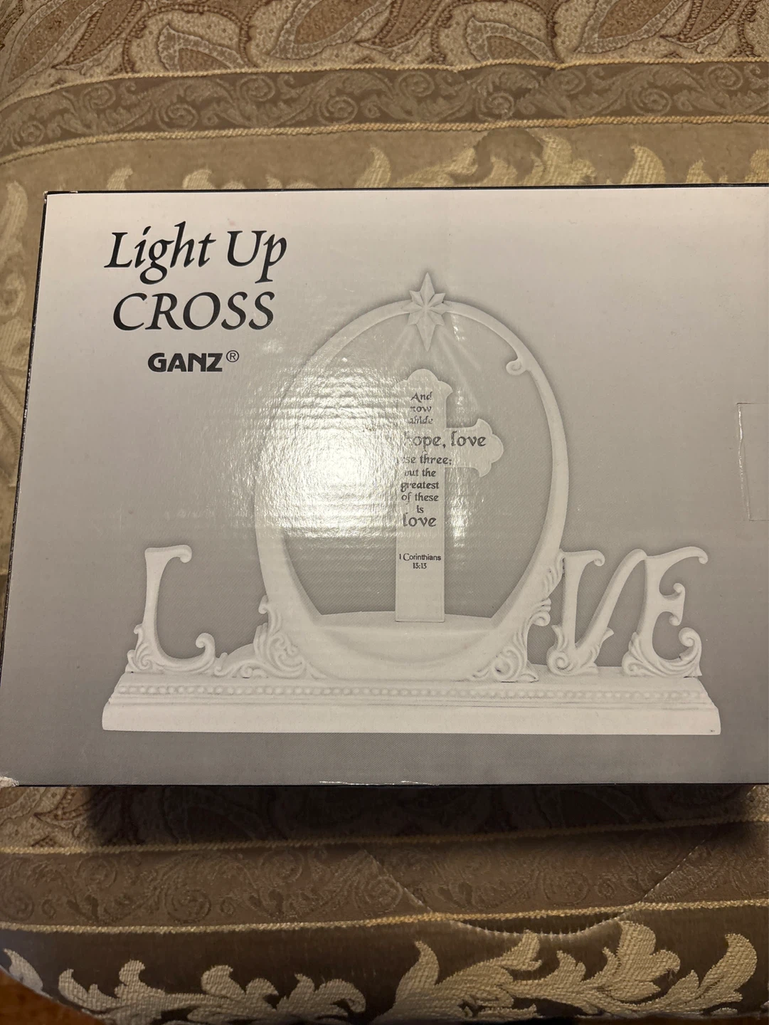 Ganz Light Up Cross with "Love" script