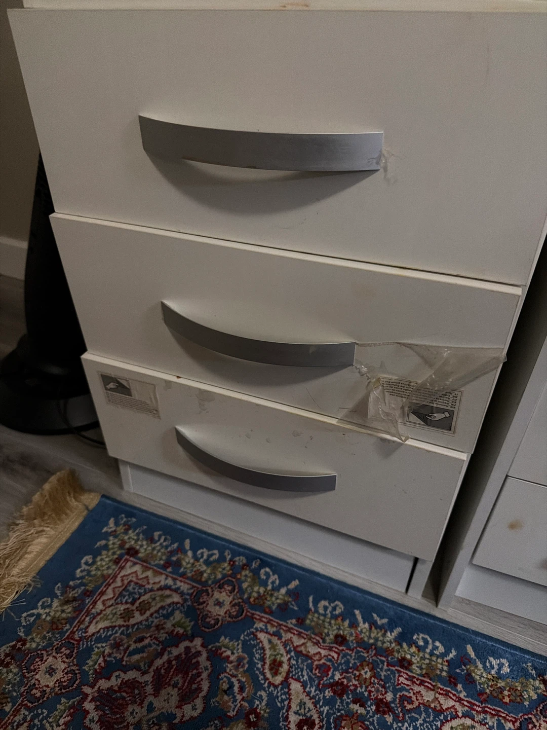 White 3-Drawer Dresser