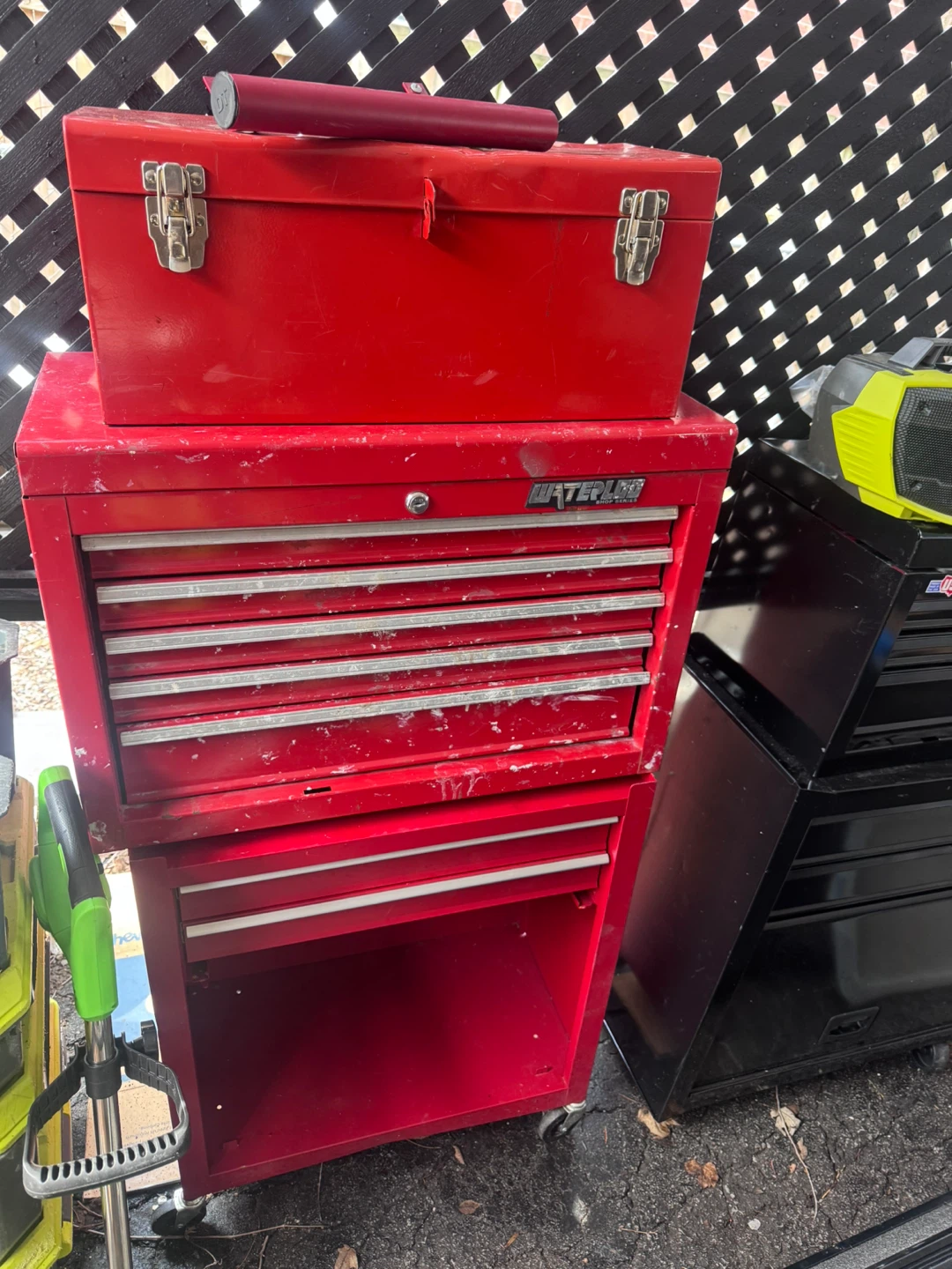 Waterloo Red Metal Toolbox and Rolling Cabinet - photo 2