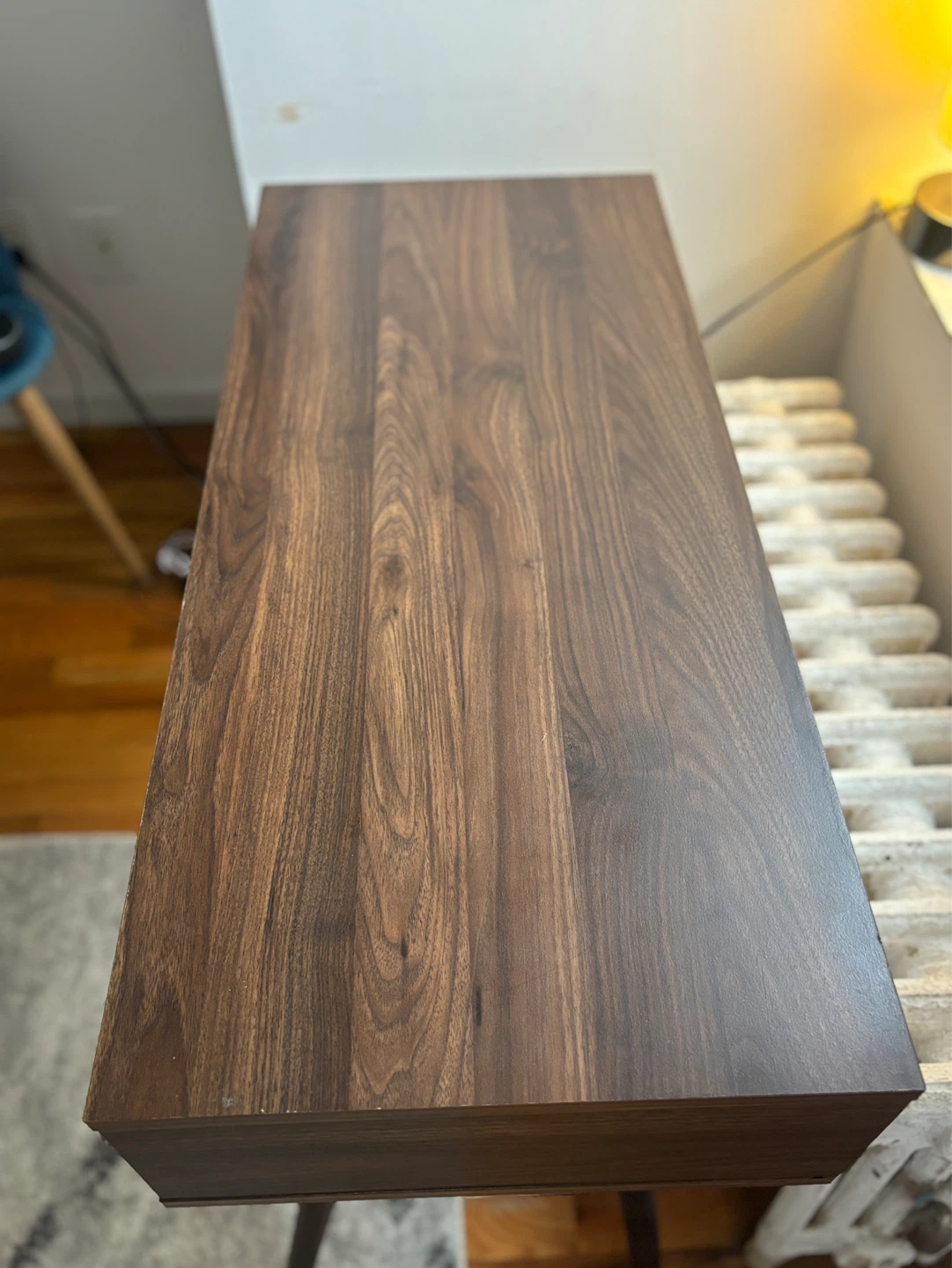 Modern Desk with Drawer (Pine Wood and Steel) - photo 4