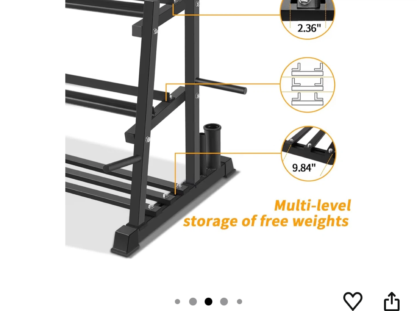 3-Tier Dumbbell and Barbell Rack - photo 5