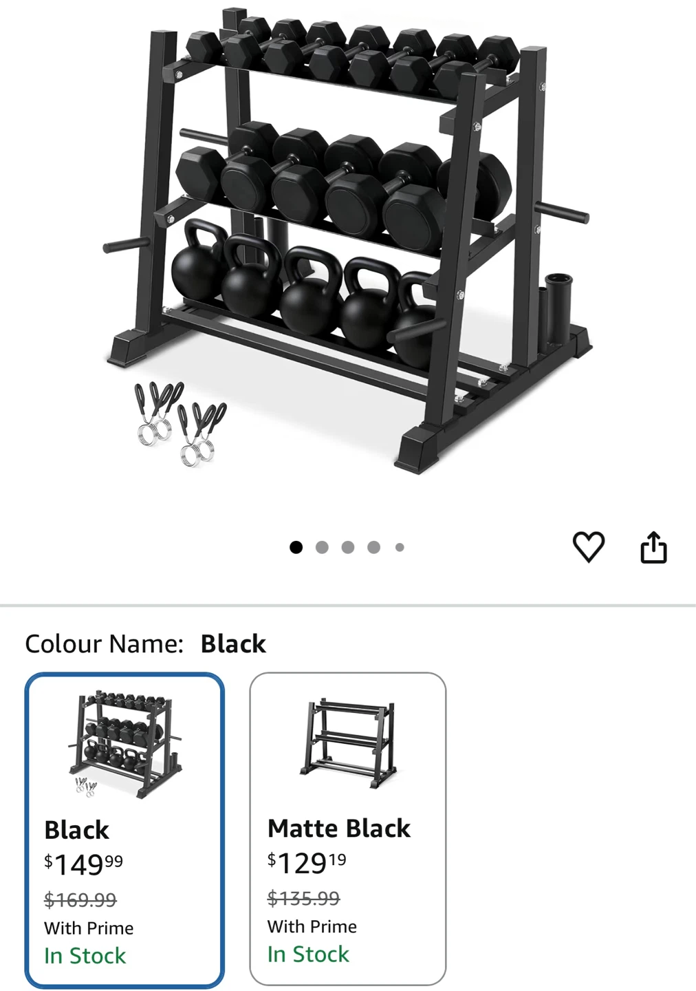 3-Tier Dumbbell and Barbell Rack