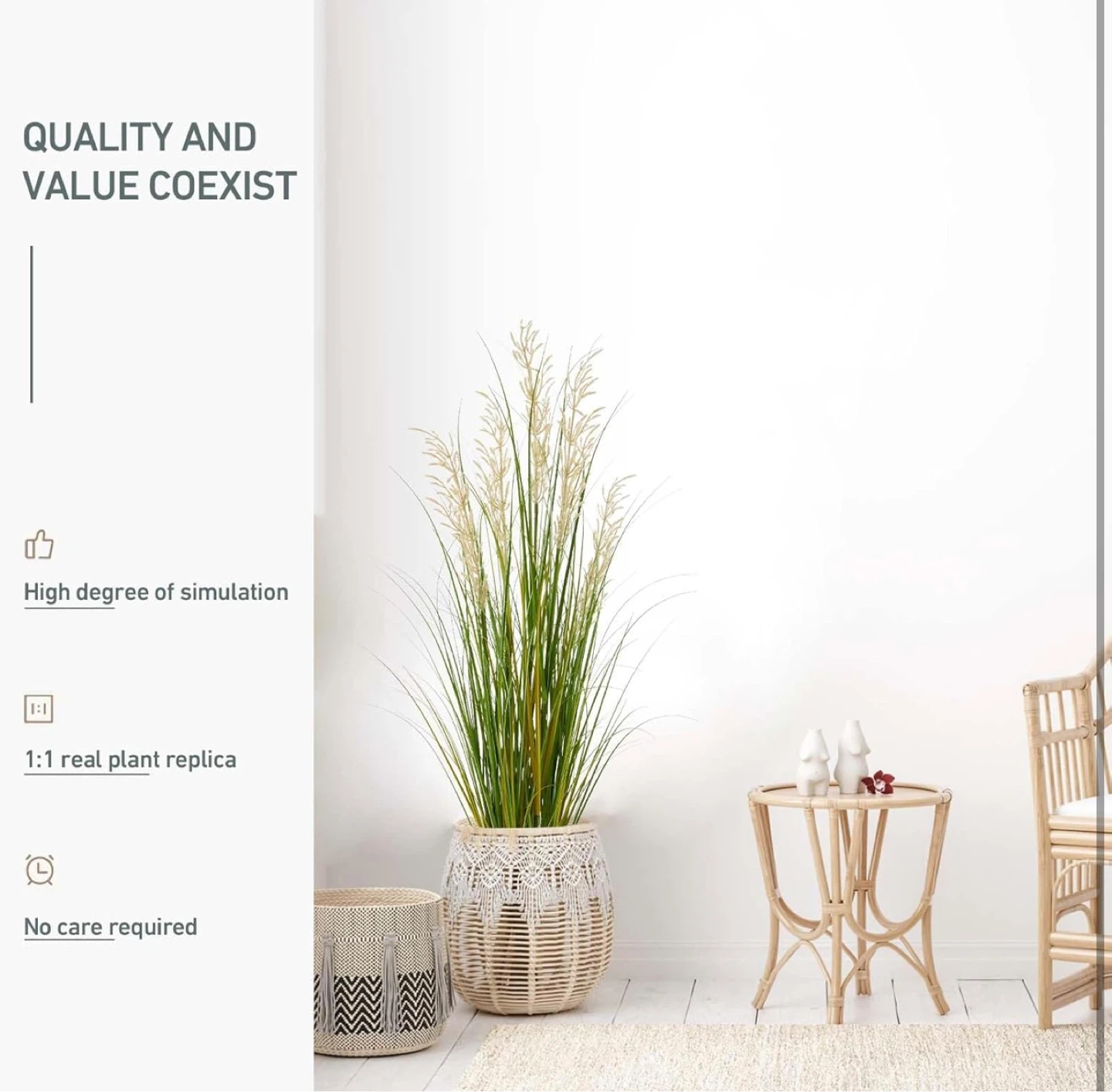 4ft Artificial Potted Grass Plant 2pcs - photo 5