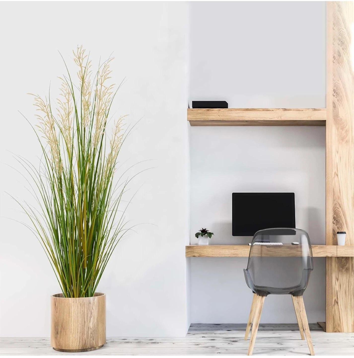 4ft Artificial Potted Grass Plant 2pcs - photo 2