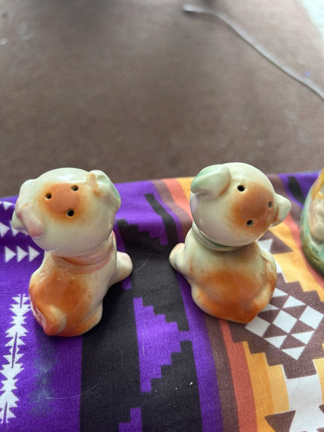 Vintage Hand Painted Dog Salt & Pepper Shakers - photo 4