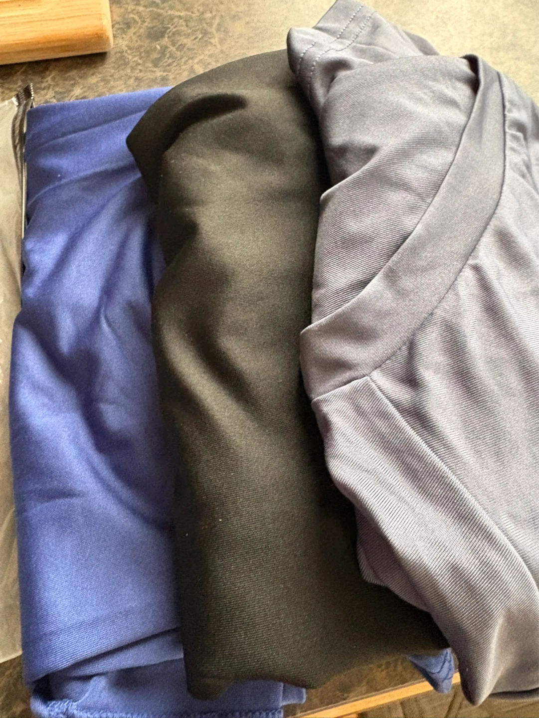 3 Pack womens V-Neck T-Shirts - Black, Dark Gray, Navy - photo 2