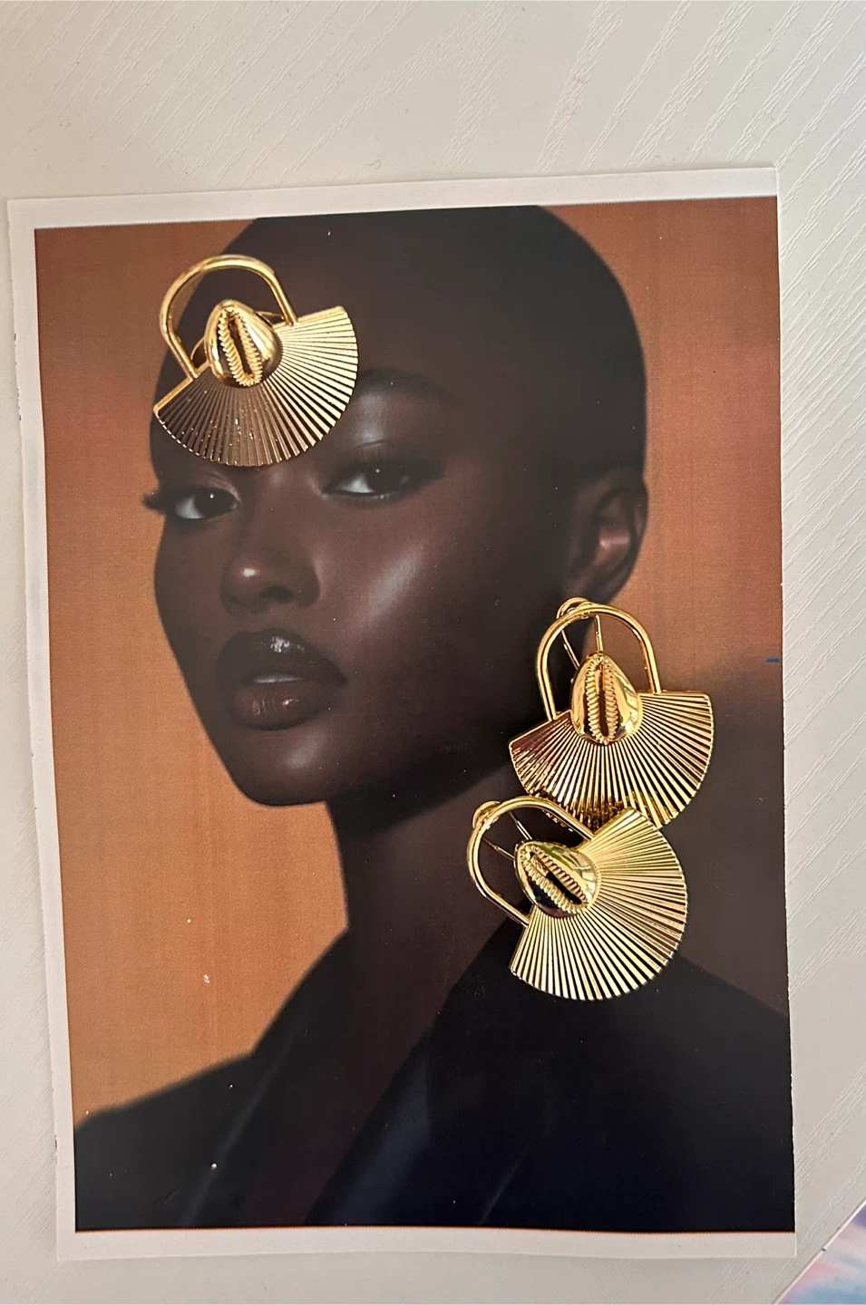 Gold Tone Statement Earrings