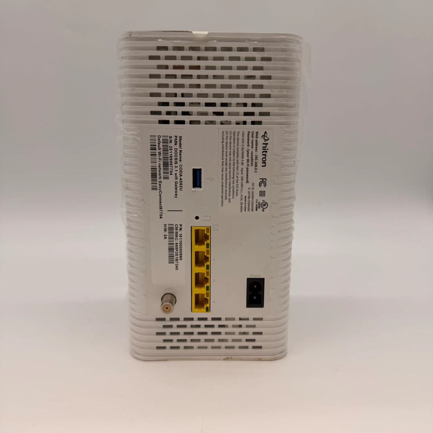 Hitron CODA-4582U WiFi Modem Router Dual Band Cable Gateway - photo 3