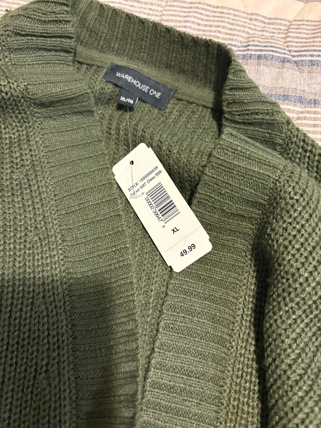 Warehouse One Women's Green Embroidered Cardigan XL