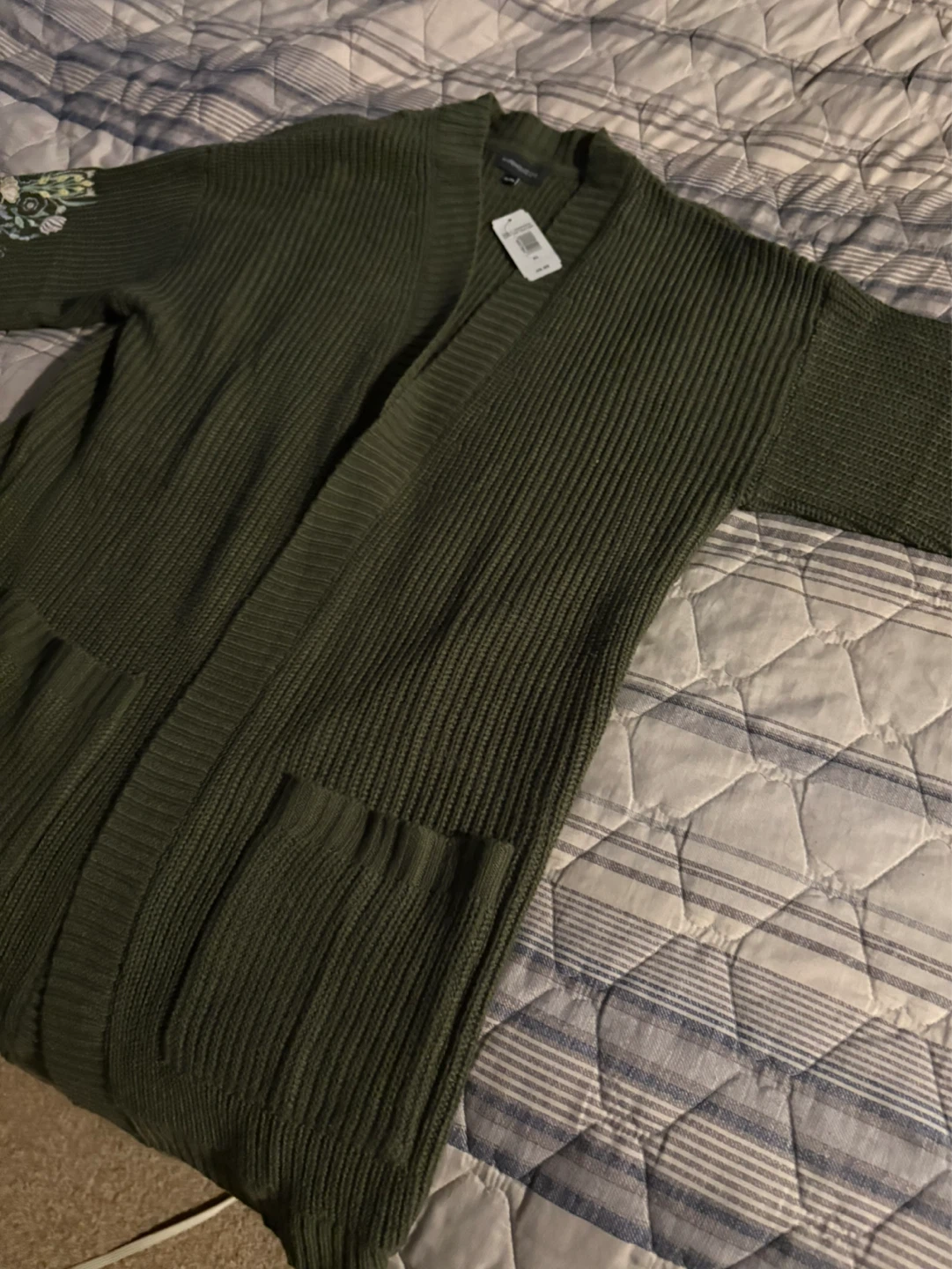 Warehouse One Women's Green Embroidered Cardigan XL - photo 3
