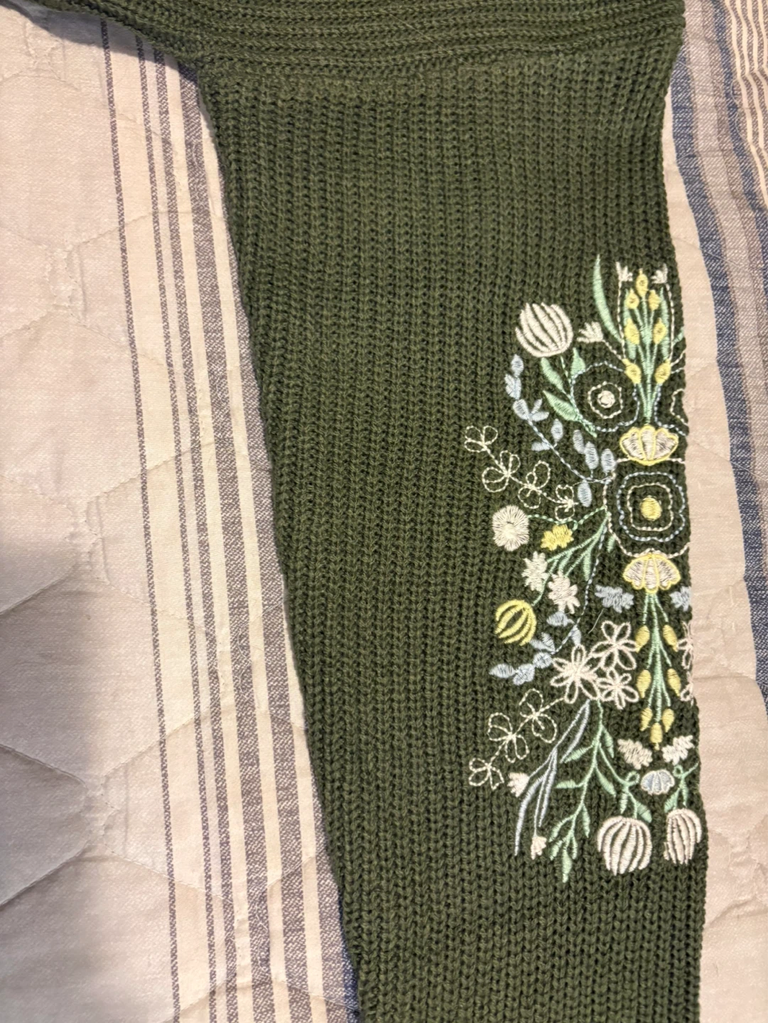 Warehouse One Women's Green Embroidered Cardigan XL - photo 4