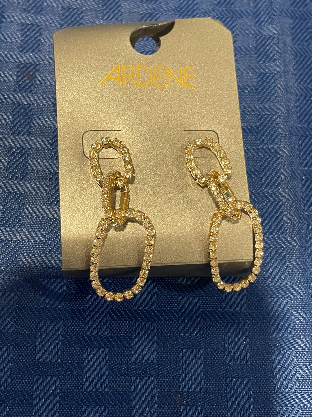 Ardene Dangle Earrings with Rhinestones