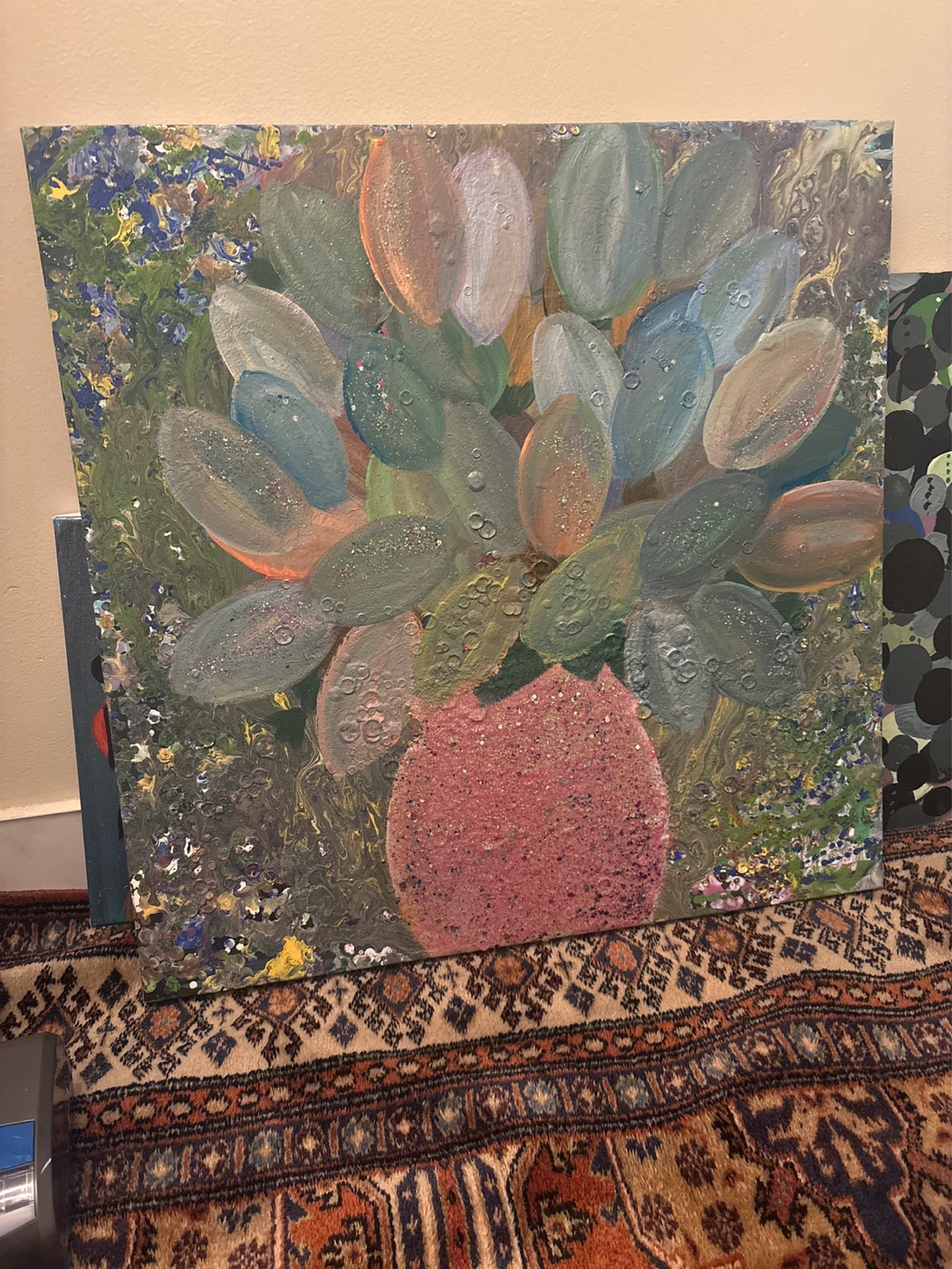 Original Painting of Flowers in Vase