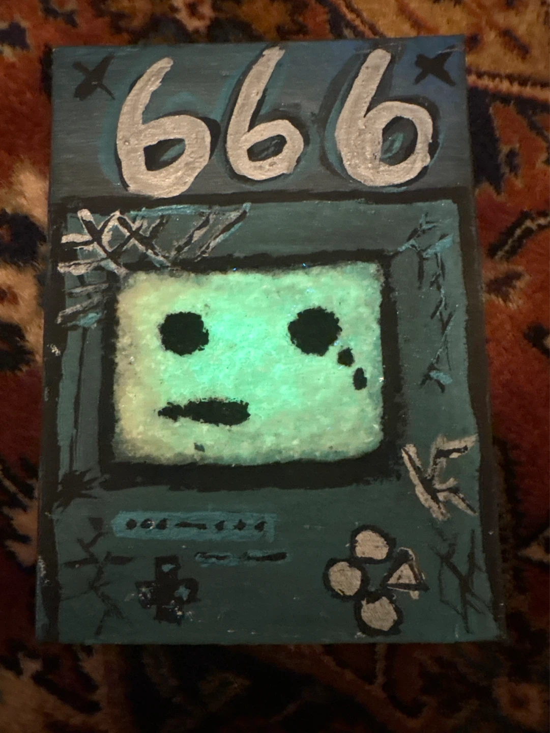Hand-painted "666" Game Console Art - photo 2