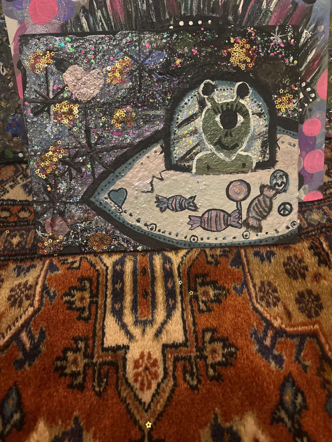 Unique Alien and Candy Themed Canvas Art - photo 2