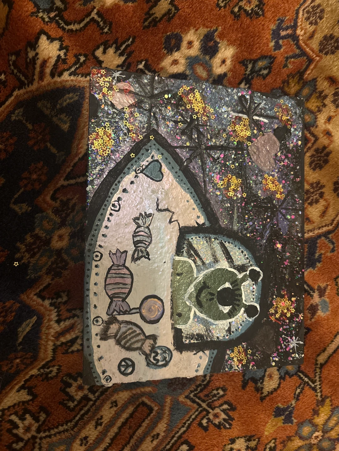 Unique Alien and Candy Themed Canvas Art