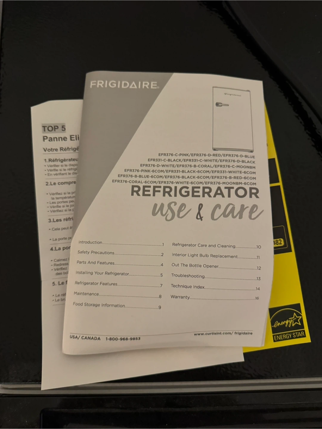 Frigidaire EFR376 Single Door Refrigerator - Black, 3.2 cu ft - photo 3