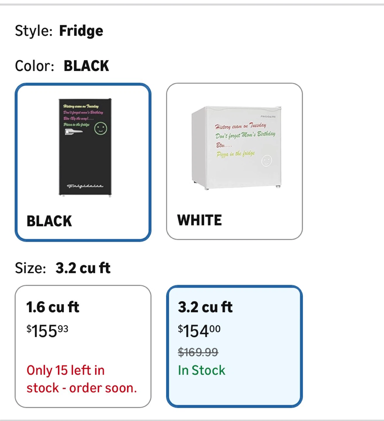 Frigidaire EFR376 Single Door Refrigerator - Black, 3.2 cu ft - photo 5