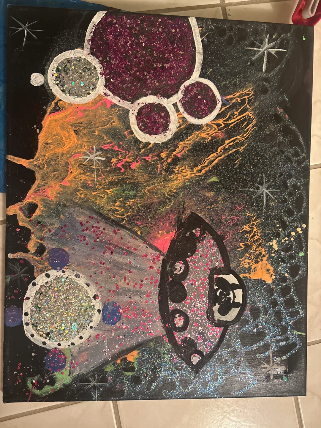 Unique Abstract Space Art Painting