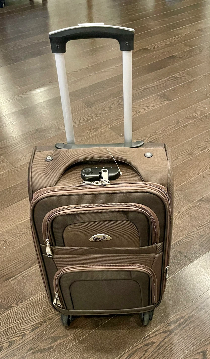 Delsey Luggage Brown Carry-On Suitcase