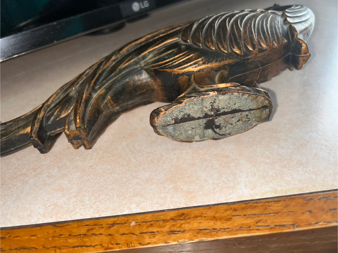 Pair of Bronze-Finish Peacock Figurines - photo 4