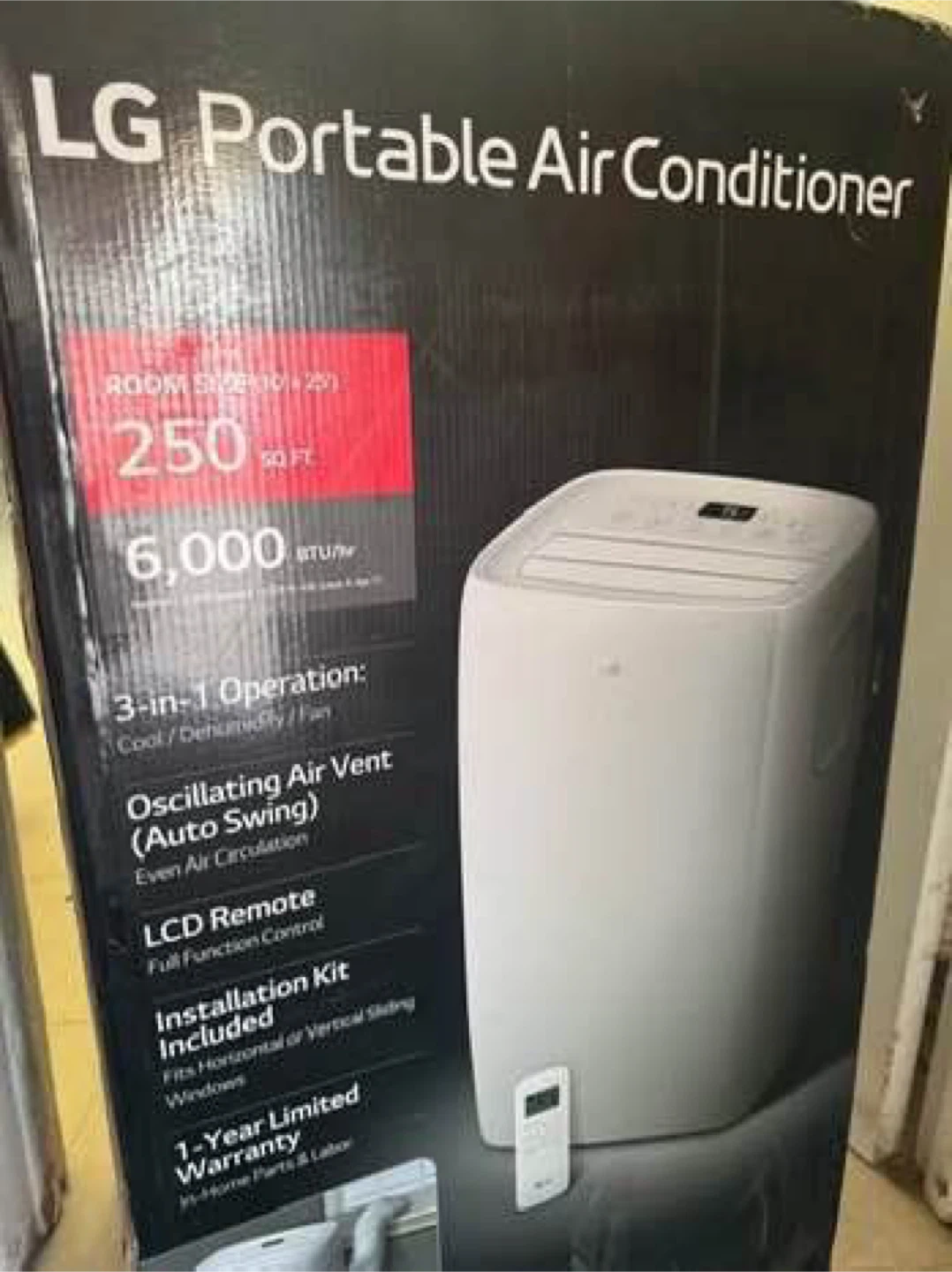 LG Portable Air Conditioner - 6,000 BTU
