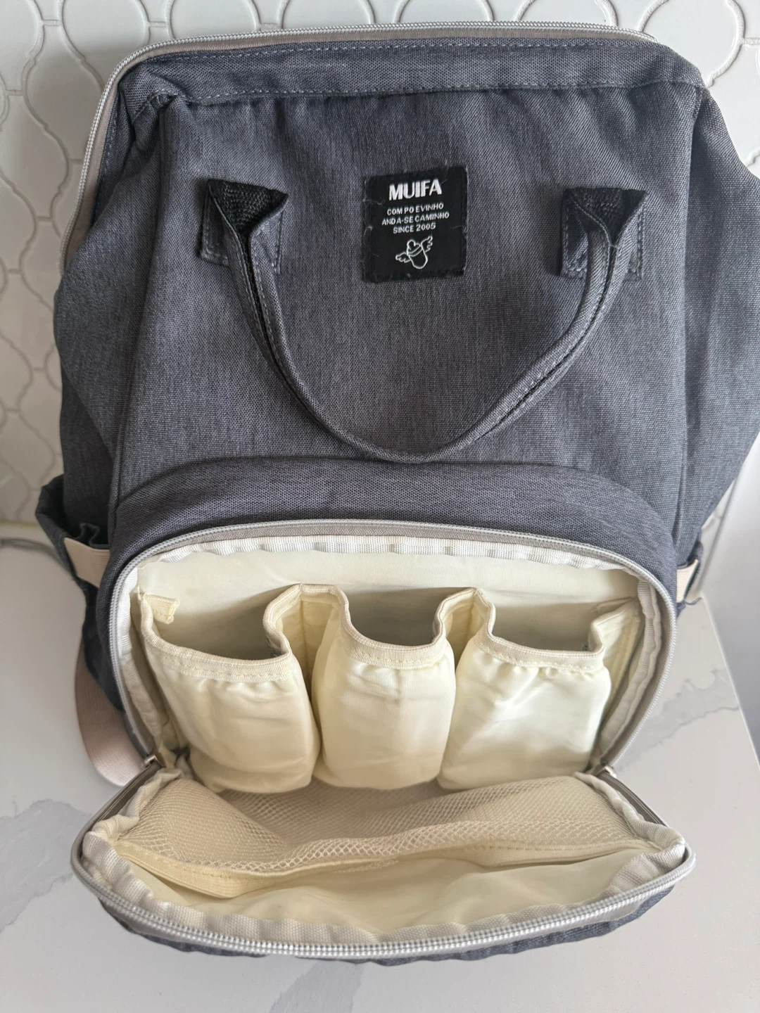MUIFA Diaper Backpack - Grey - photo 2
