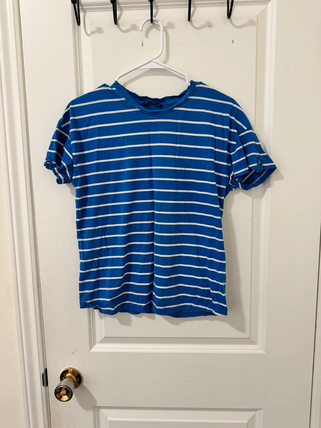Blue and White Striped T-Shirt