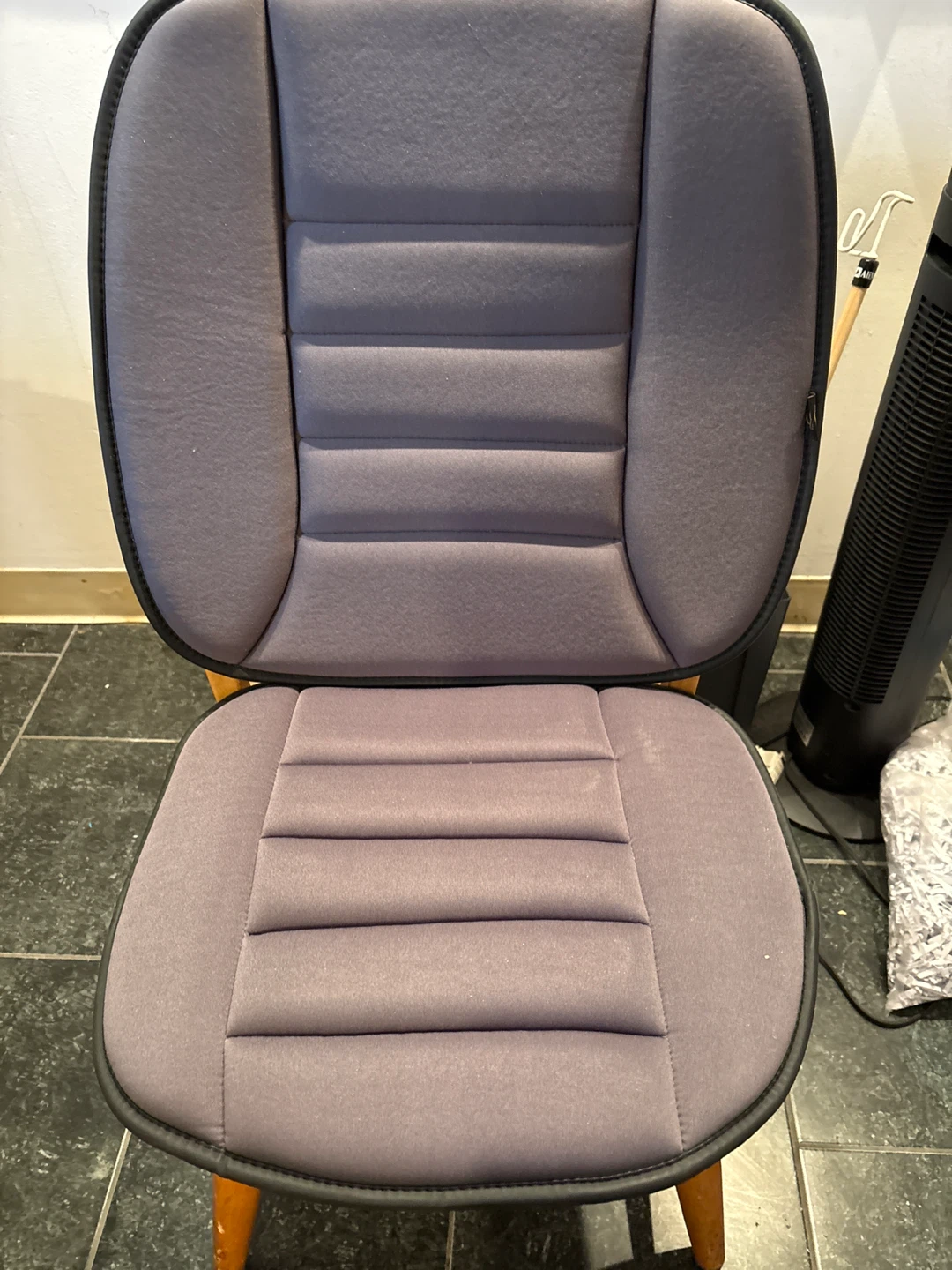 Gray Padded Seat Cushion Chair