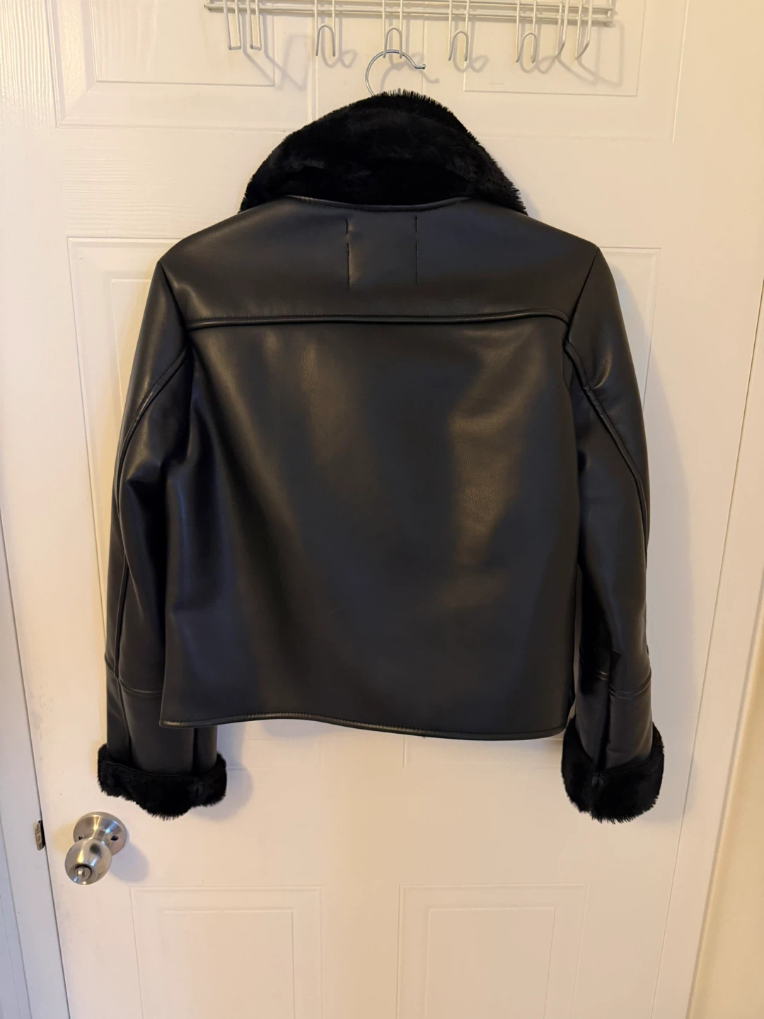 FAUX LEATHER DOUBLE-FACED BIKER JACKET - photo 3