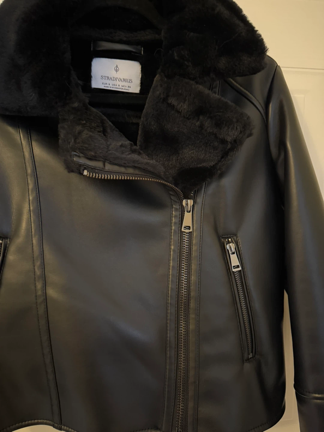 FAUX LEATHER DOUBLE-FACED BIKER JACKET - photo 2