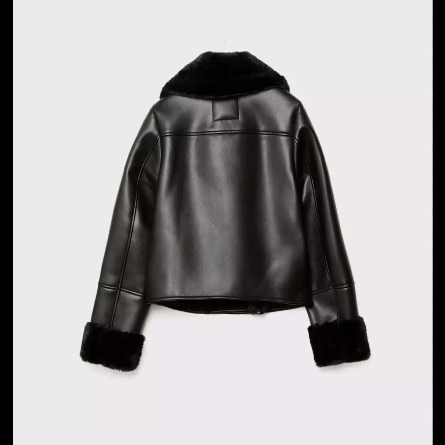 FAUX LEATHER DOUBLE-FACED BIKER JACKET - photo 5
