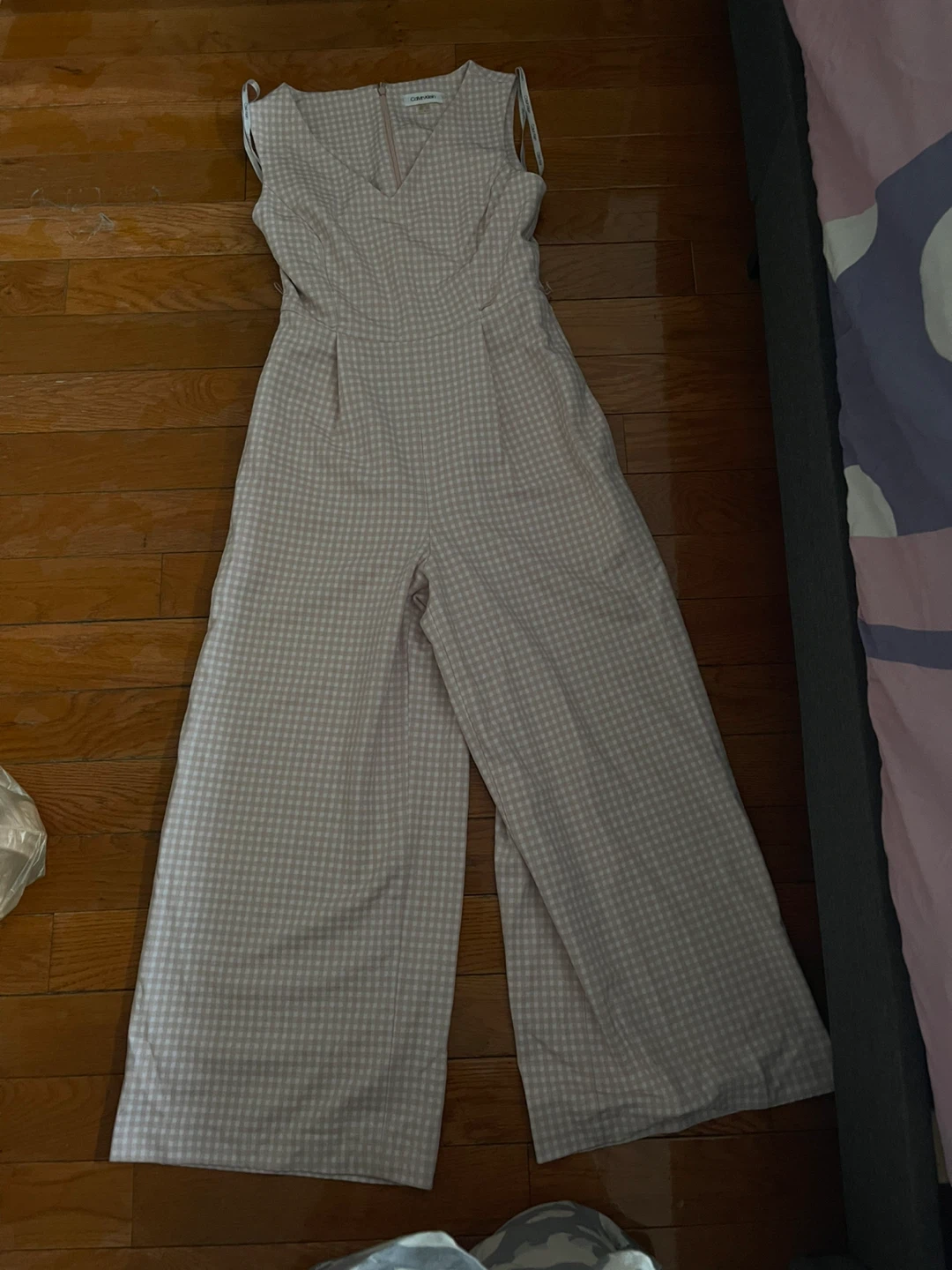 Calvin Klein Pink Gingham Jumpsuit
