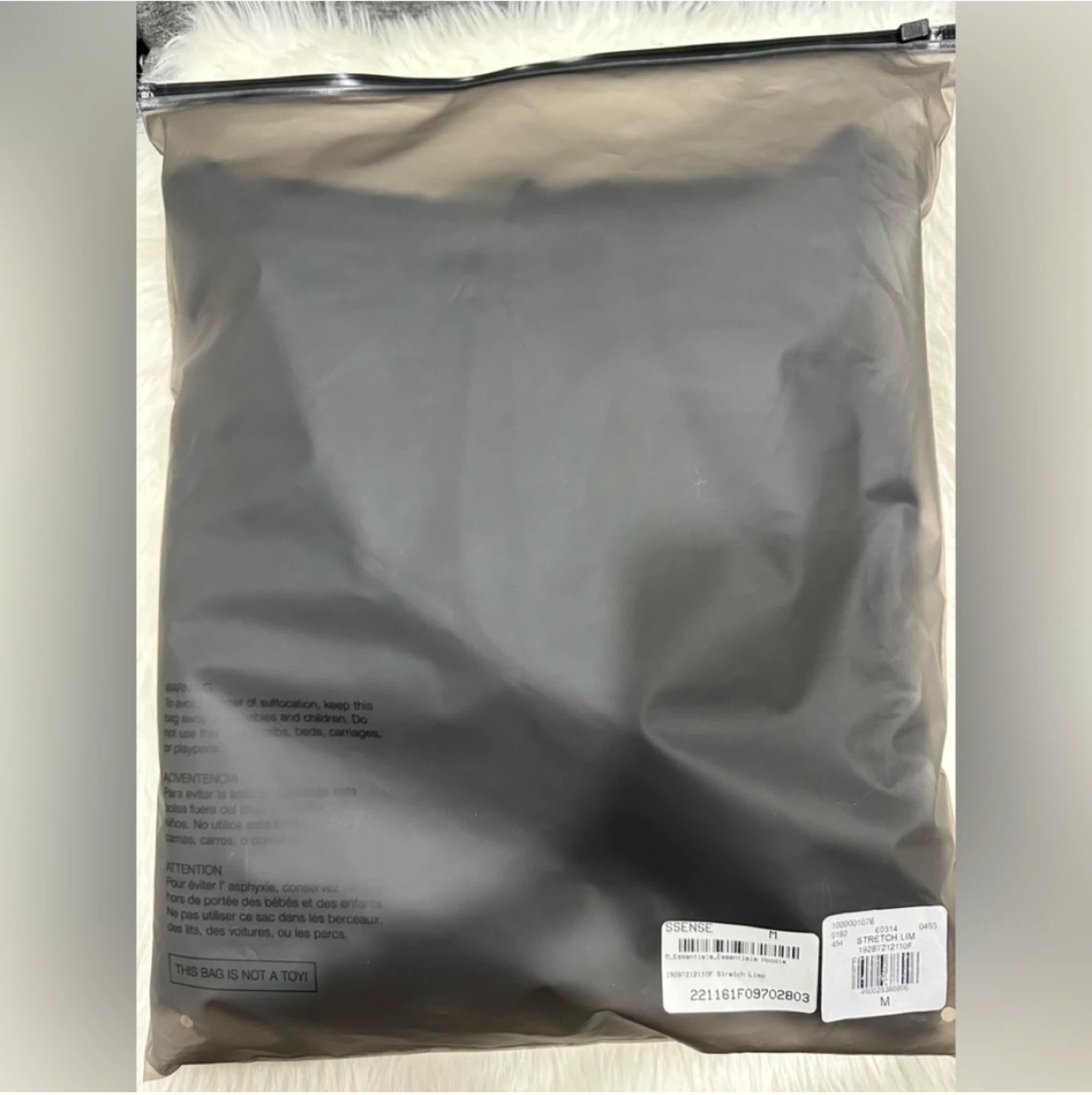 ESSENTIALS Fear of God Black Stretch Limo Hoodie Size M - photo 4