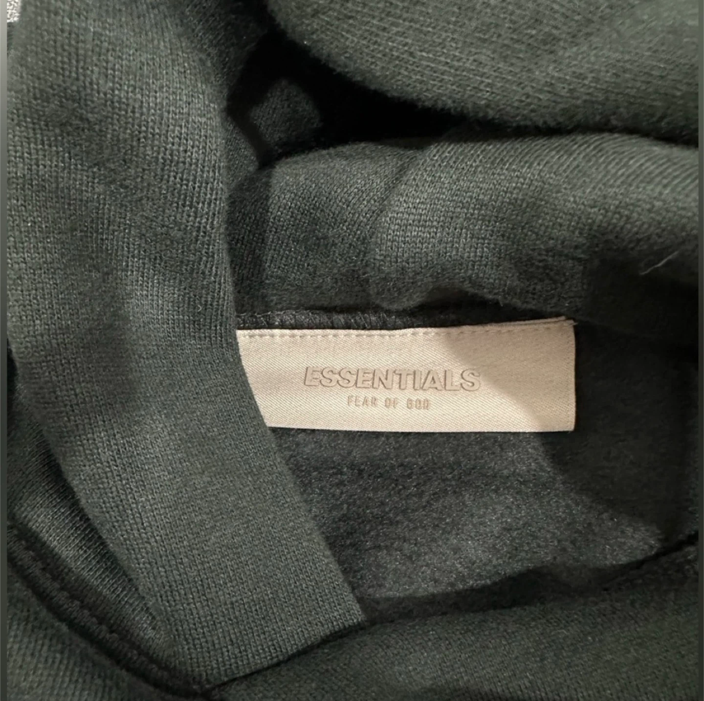 ESSENTIALS Fear of God Black Stretch Limo Hoodie Size M - photo 3