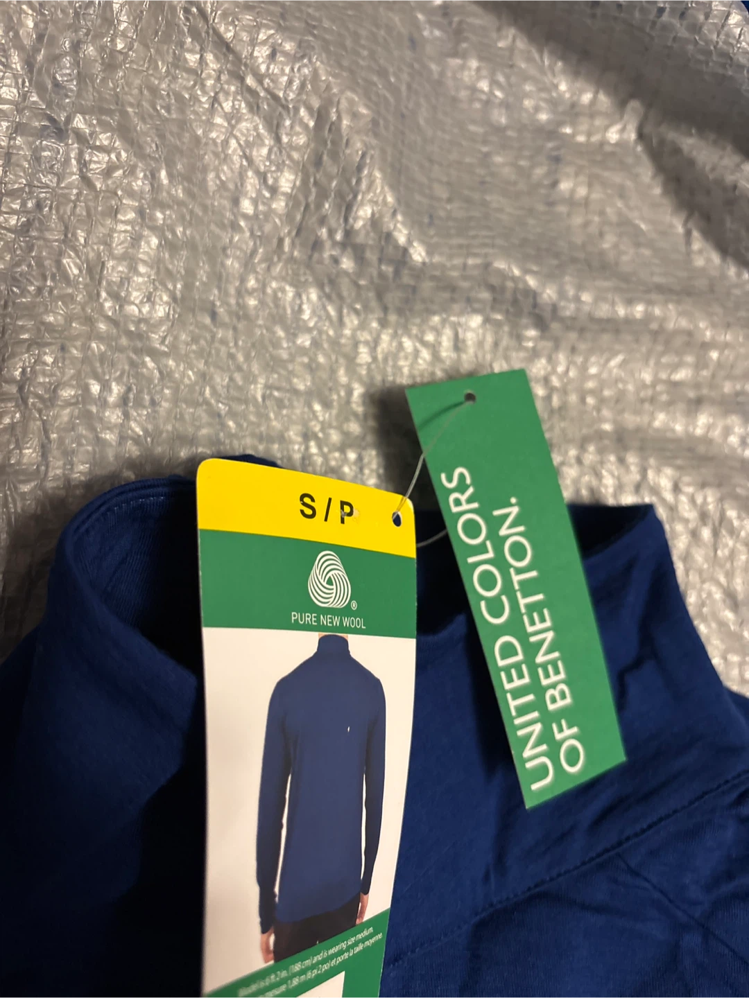 United Colors  Wool 1/4 Zip Pullover Size S/P - photo 3