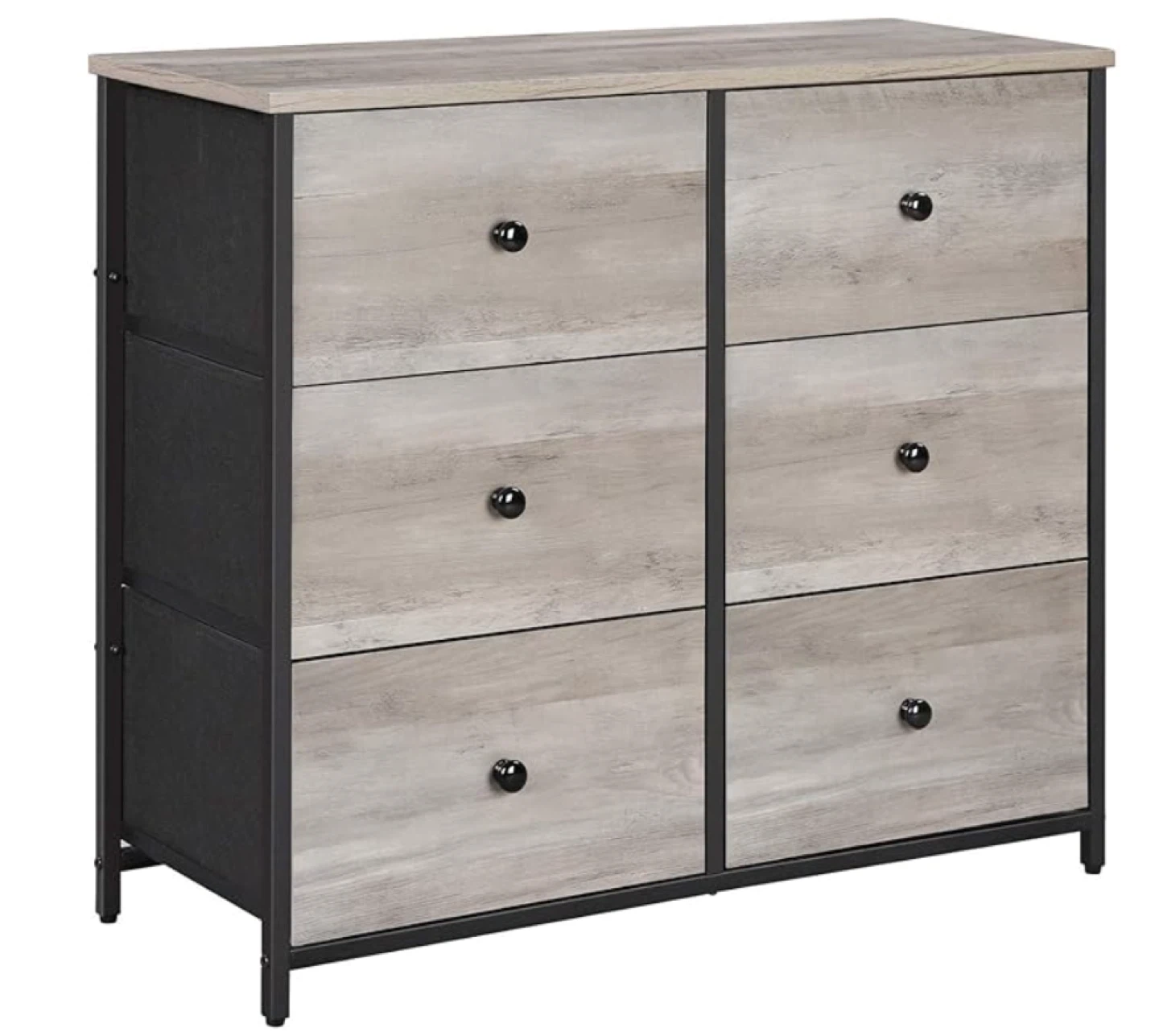 6-Drawer Dresser - Grey Wood Grain