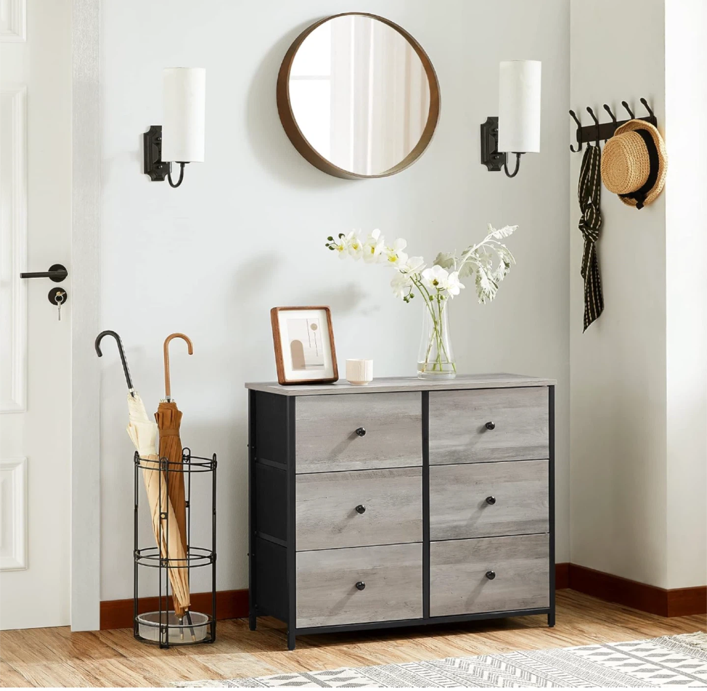 6-Drawer Dresser - Grey Wood Grain - photo 2
