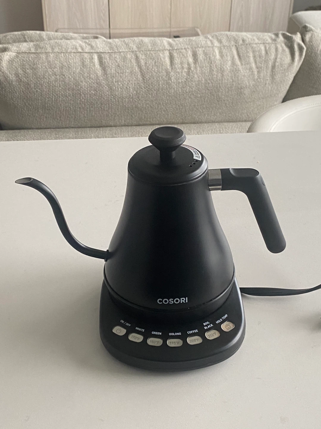 COSORI Electric Gooseneck Kettle - Matte Black