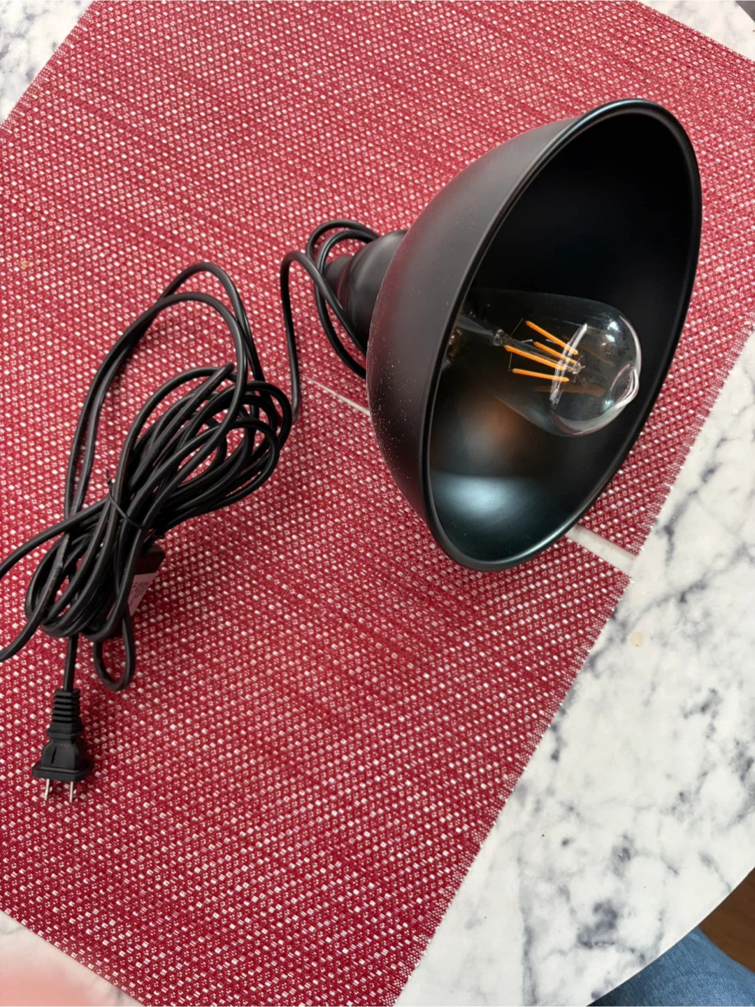 Industrial style Swag  Lamp with Edison Bulb - photo 2
