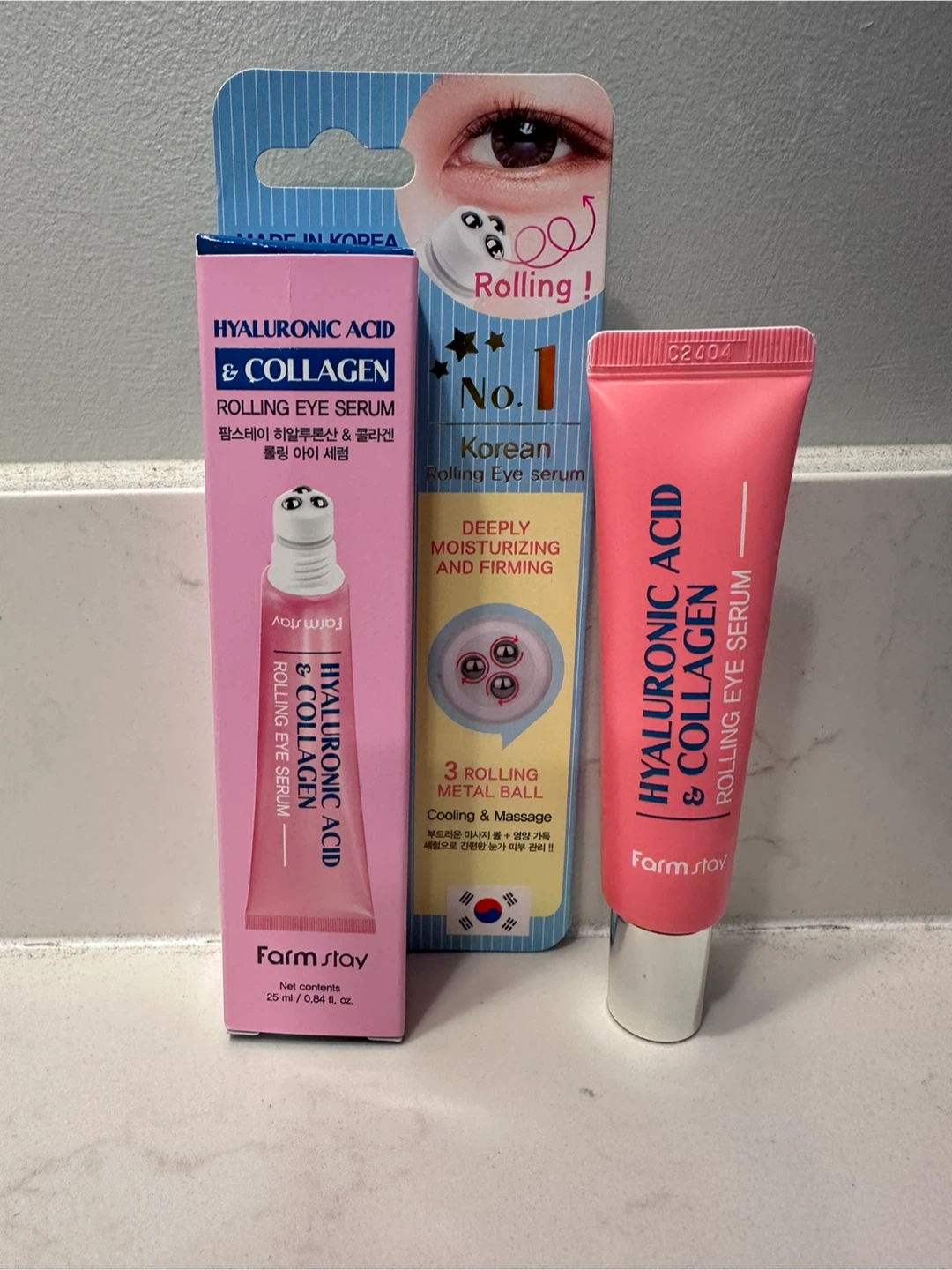 Farm Stay Hyaluronic Acid & Collagen Rolling Eye Serum
