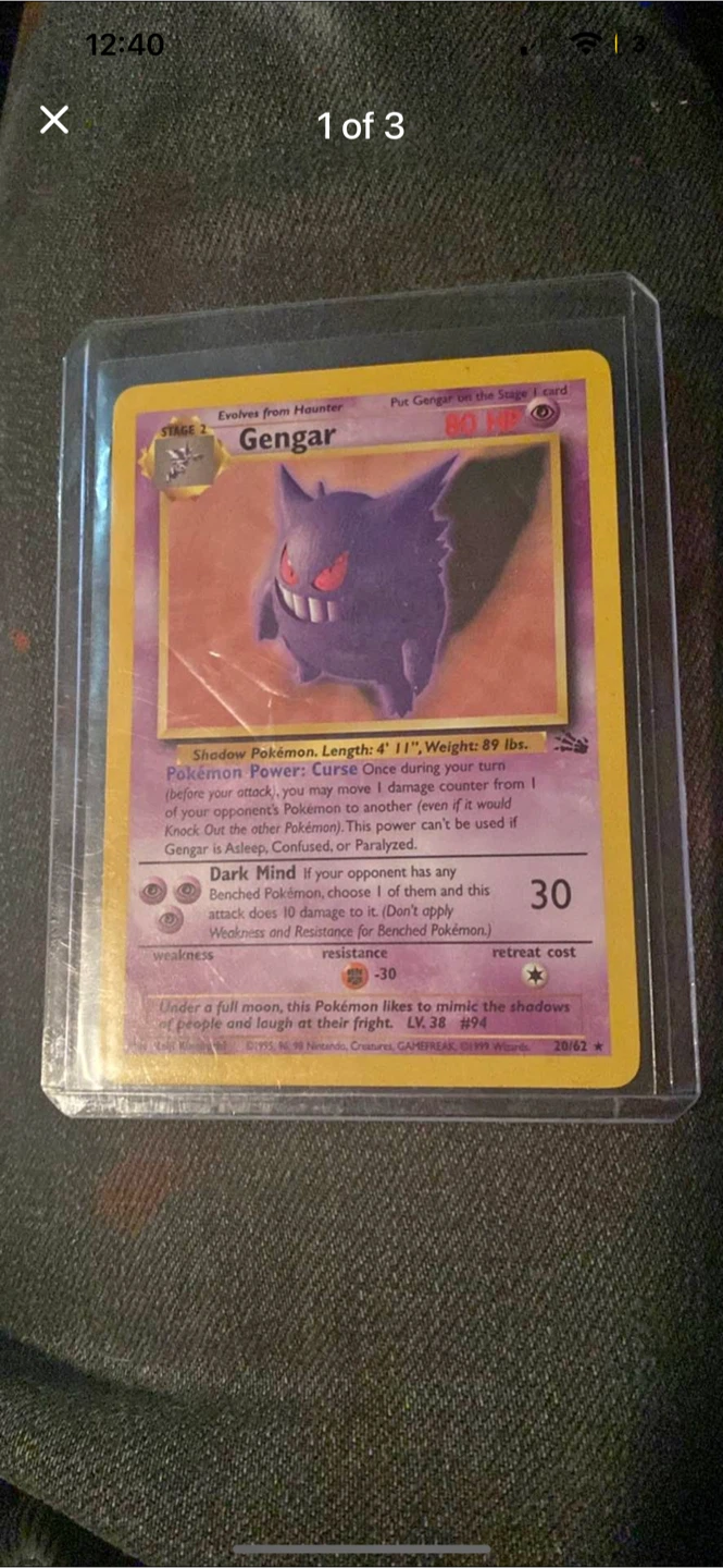 Gengar fossil edition.