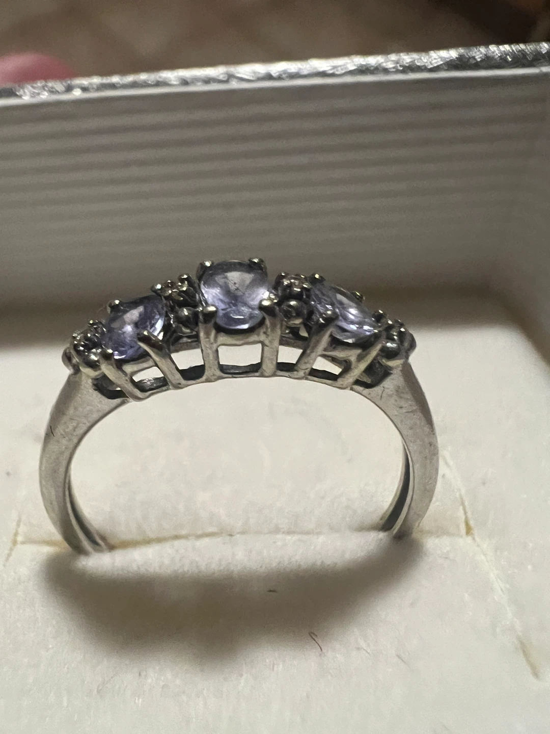 10 k tanzanite and diamonds ring - photo 3