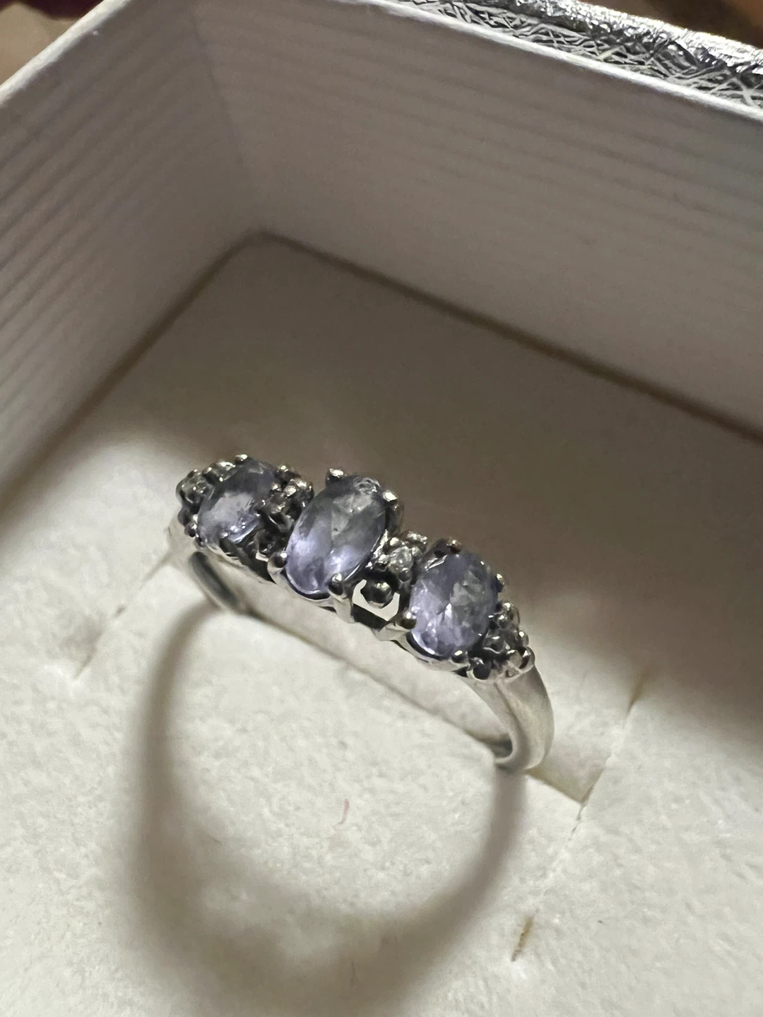 10 k tanzanite and diamonds ring - photo 2