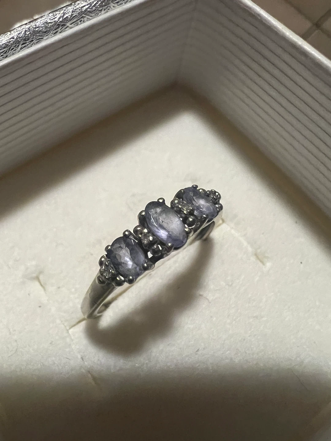 10 k tanzanite and diamonds ring - photo 5