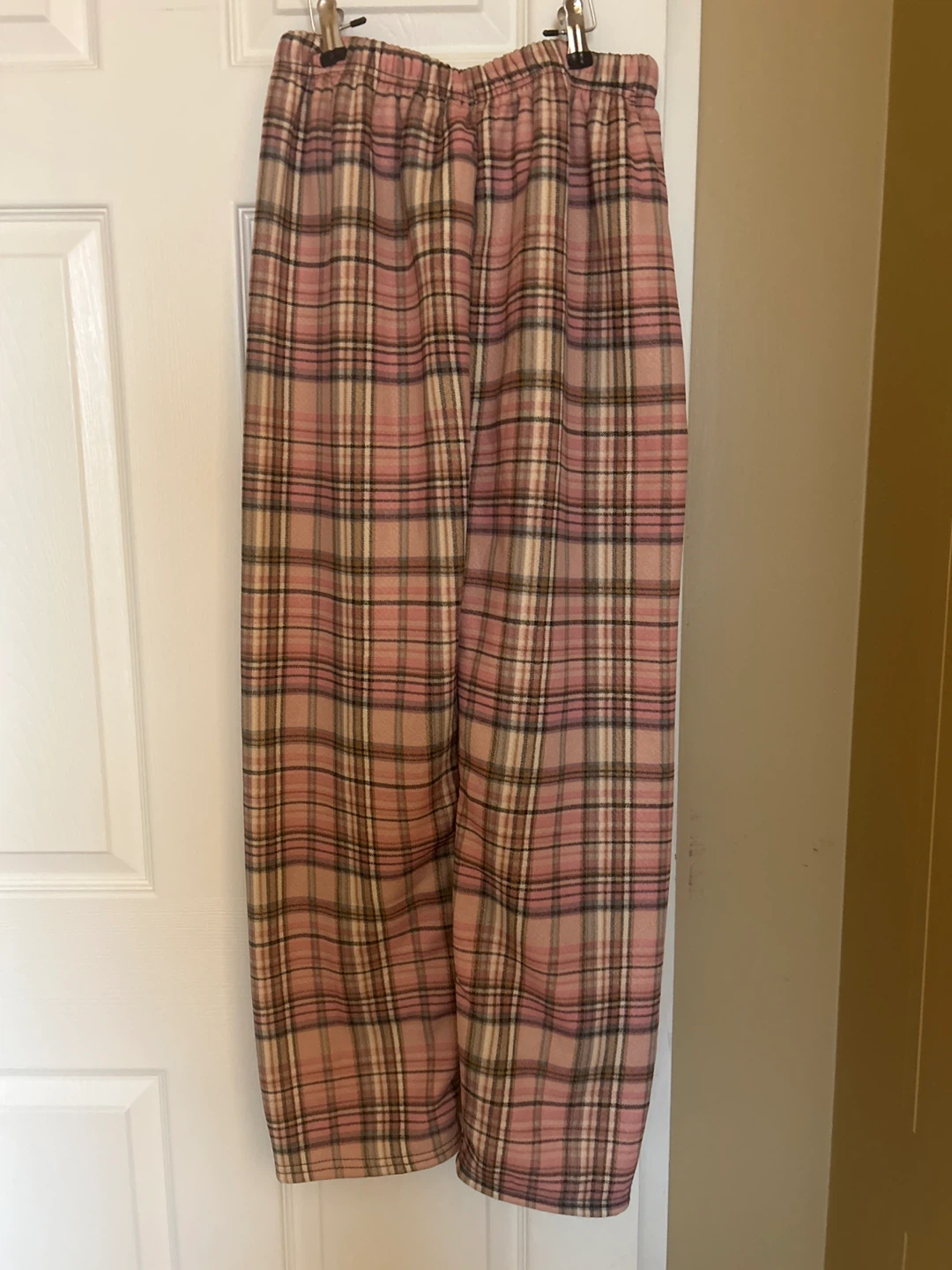 Winter Pink Plaid Sherpa Lined Pants