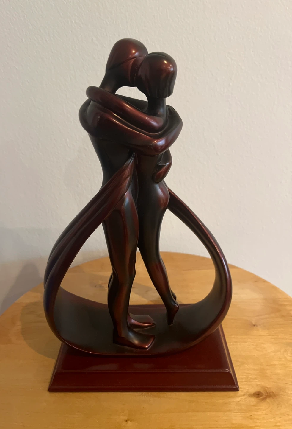 Couple Embracing Abstract Sculpture