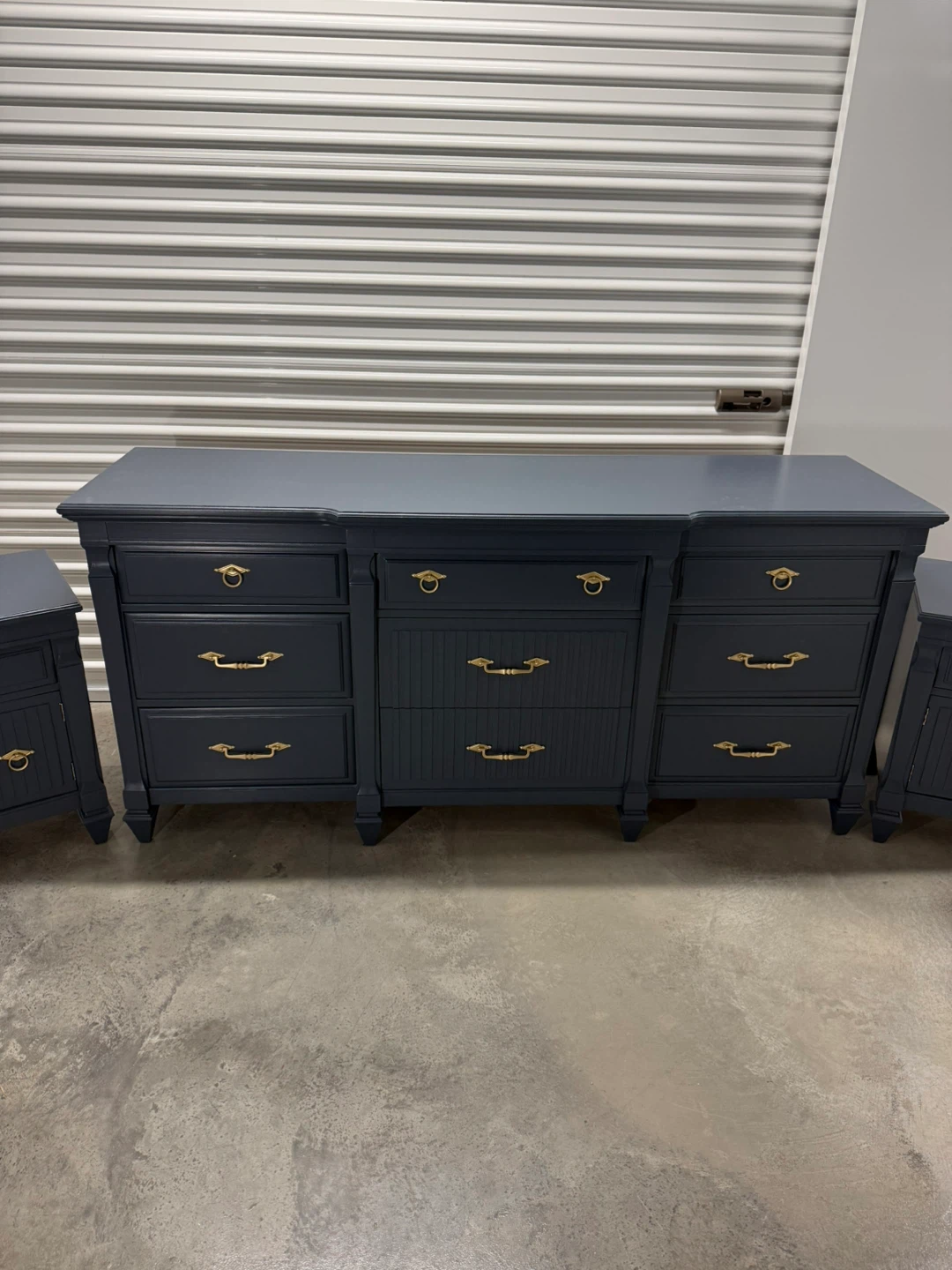 🚨Free Delivery NJ/NY Navy Blue Bedroom Set - photo 5