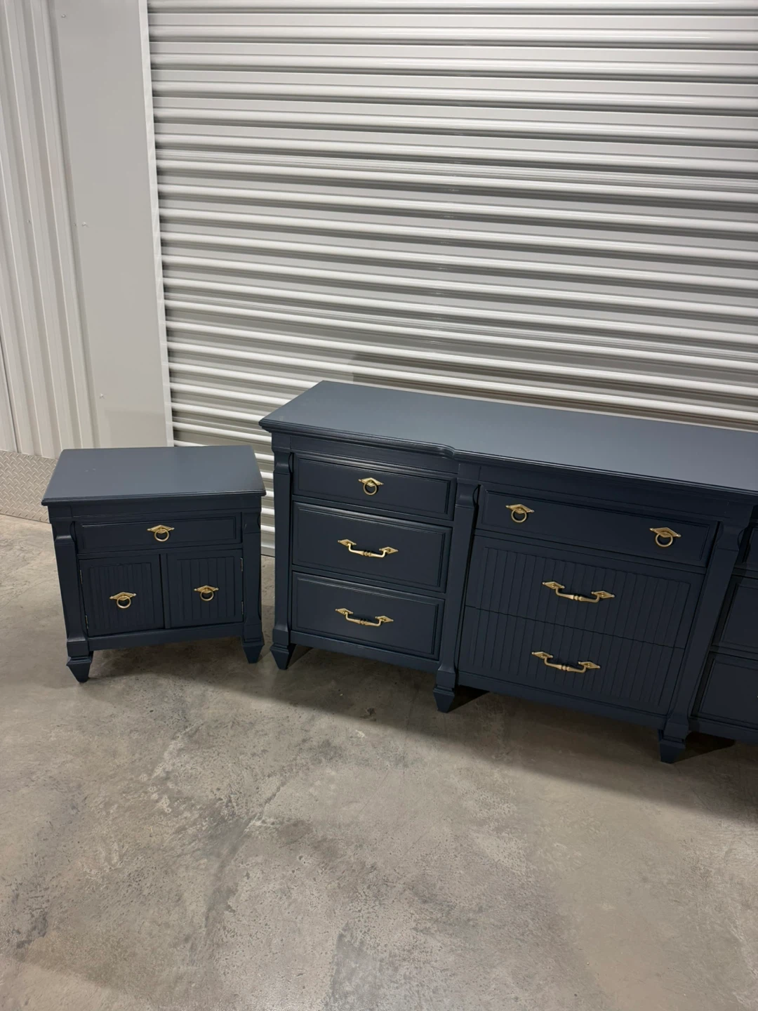 🚨Free Delivery NJ/NY Navy Blue Bedroom Set - photo 3