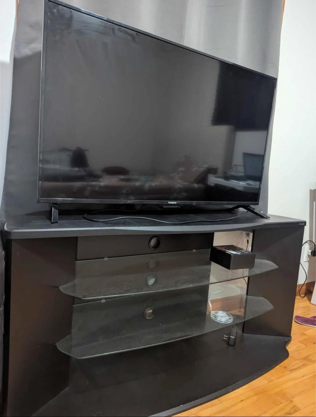 Roku TV 50 inch with TV stand in mint condition - photo 3